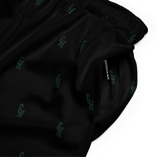 BLACK AND GREEN SIGNATURE SHORTS